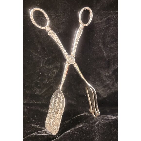 Vintage Silver-Plated Cake or Pastry Tongs - Picture 14 of 14